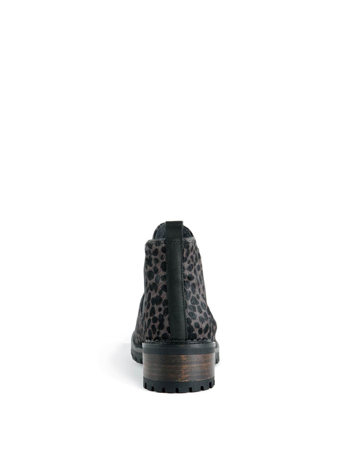Ianthe - Grey Leopard Hair Leather