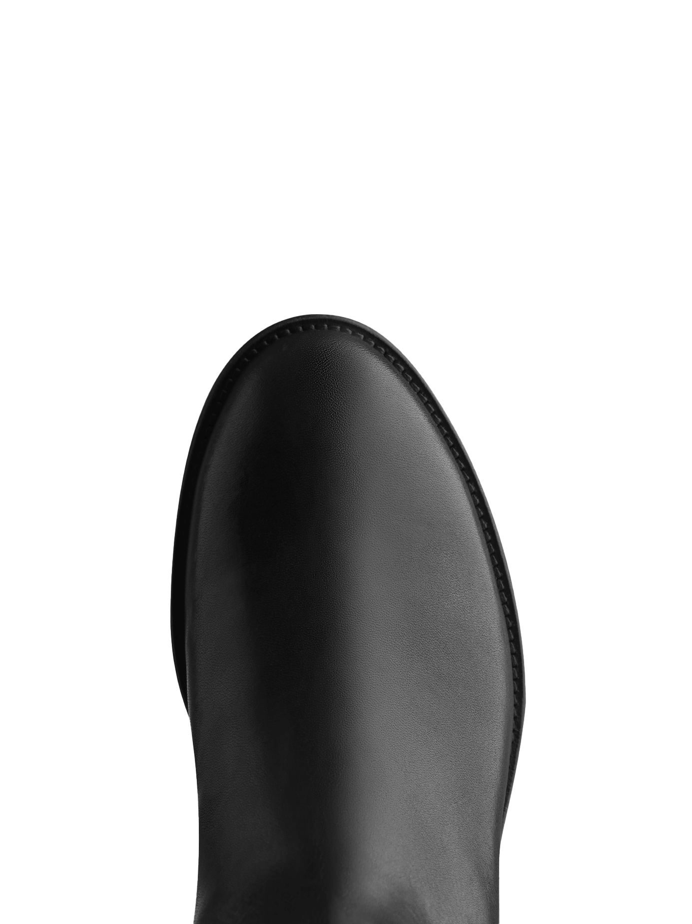 The black boot has a stylish round toe - both comfortable and practical.