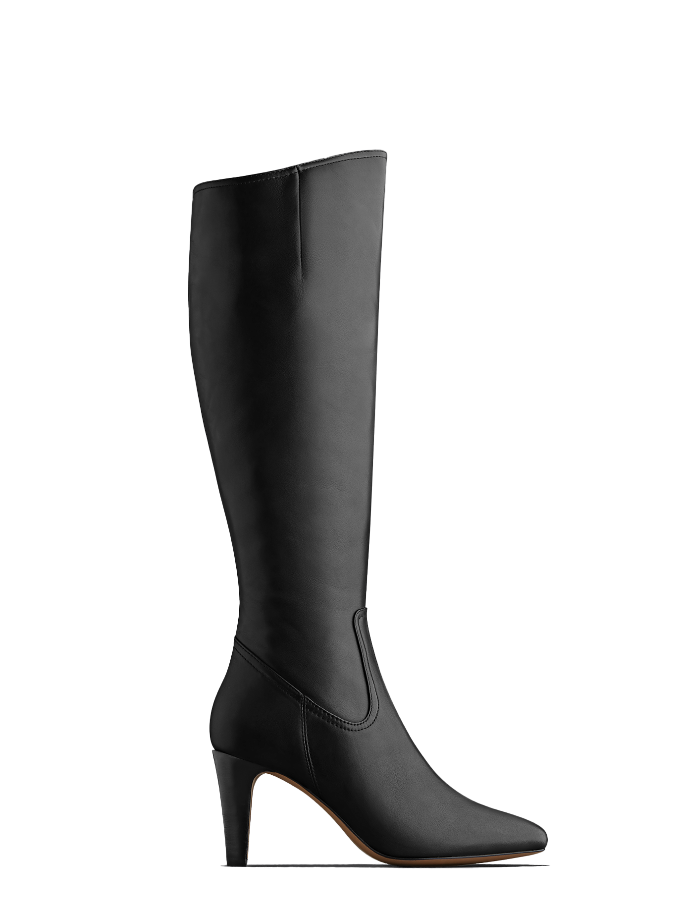 Luxor, a versatile and timeless high heeled black leather boot.