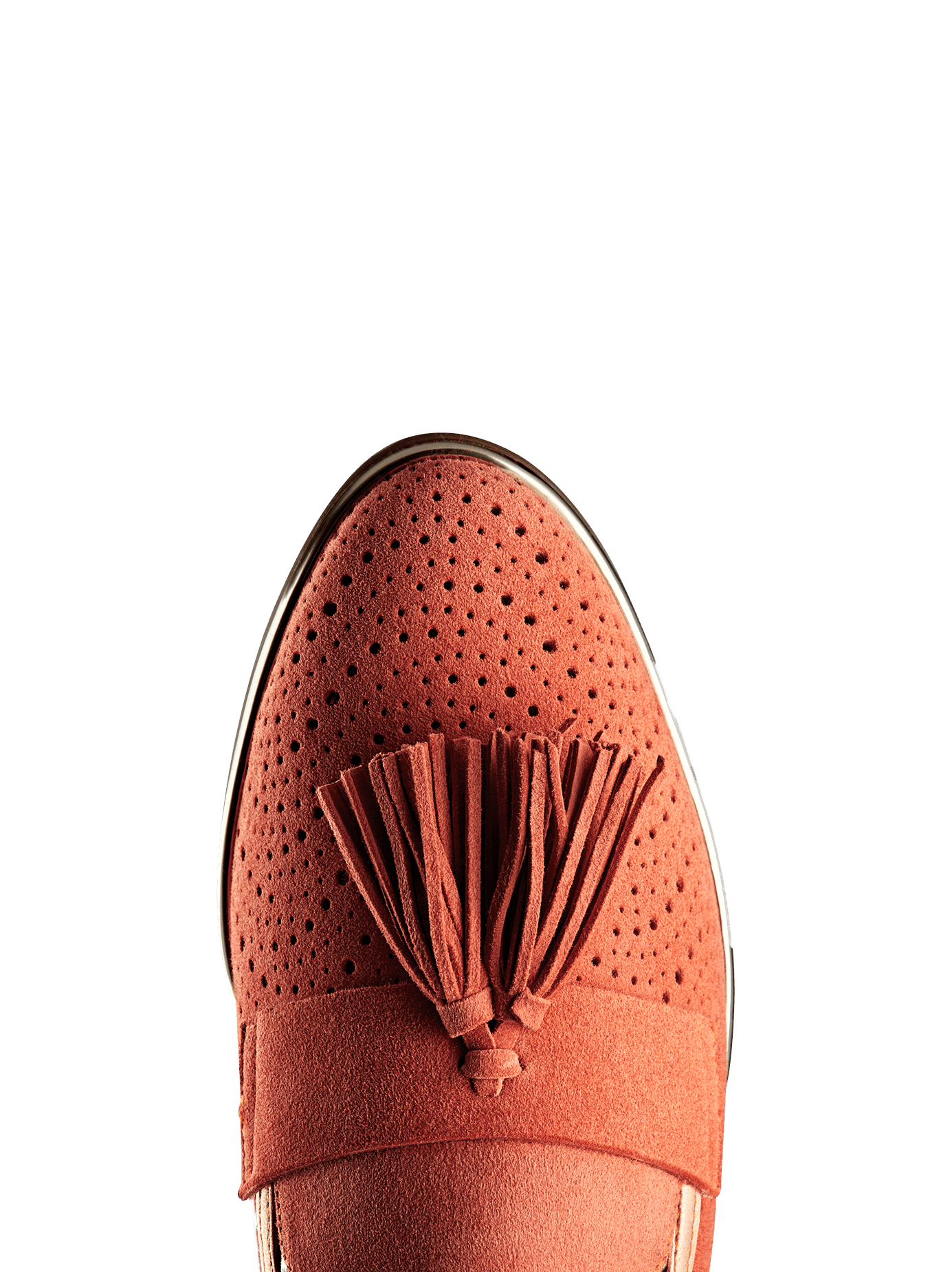 Milford loafer, has an oversized tassel, and a flattering almond toe shape.
