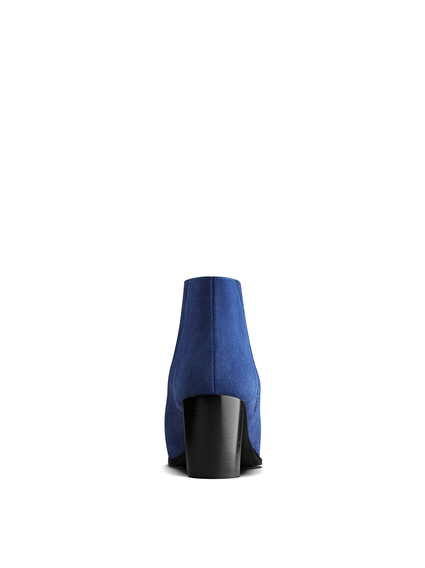 The mid-height heel on Miller blue suede is both comfortable and stylish.