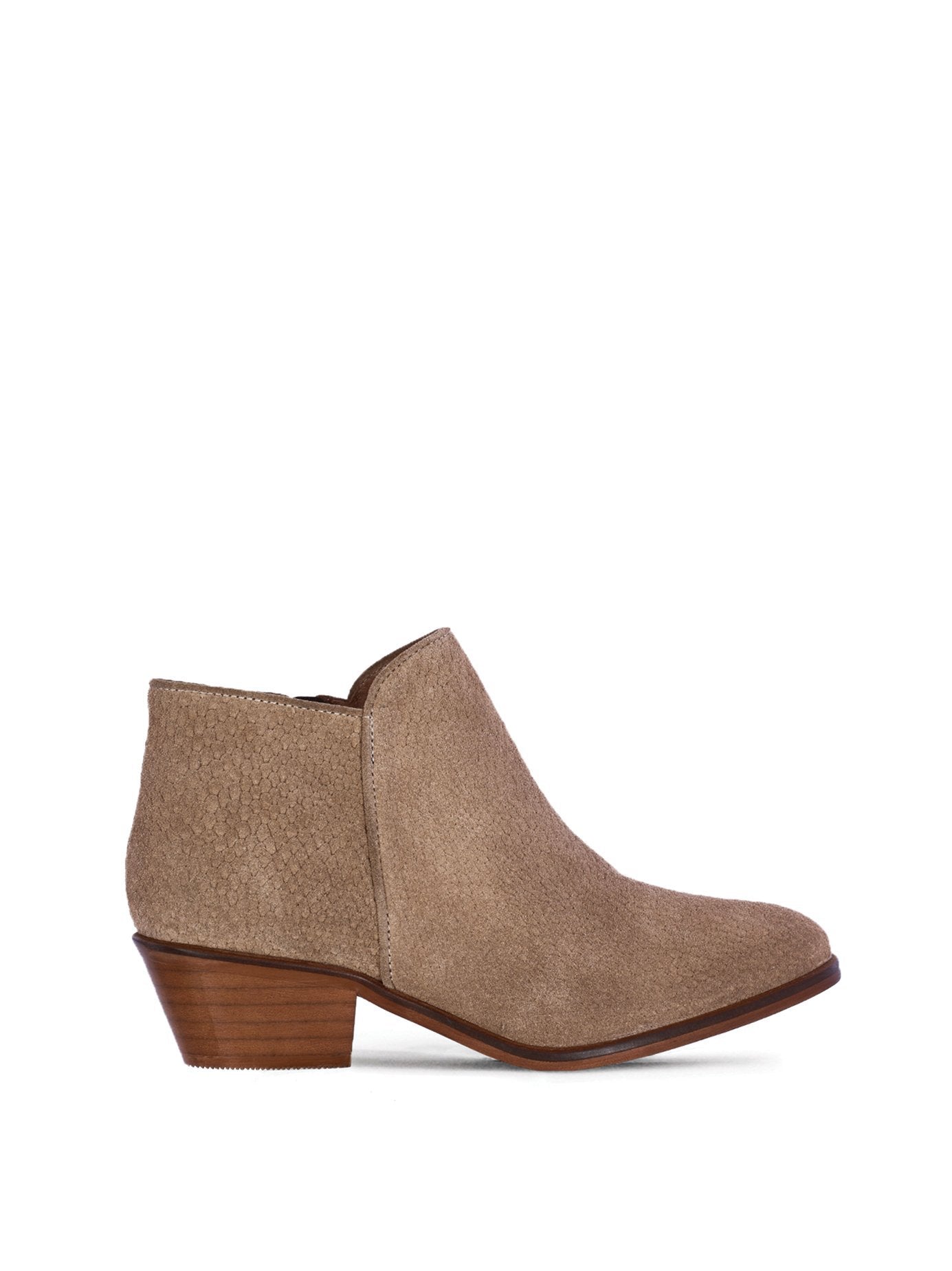 Albus - Camel Snake Embossed Suede