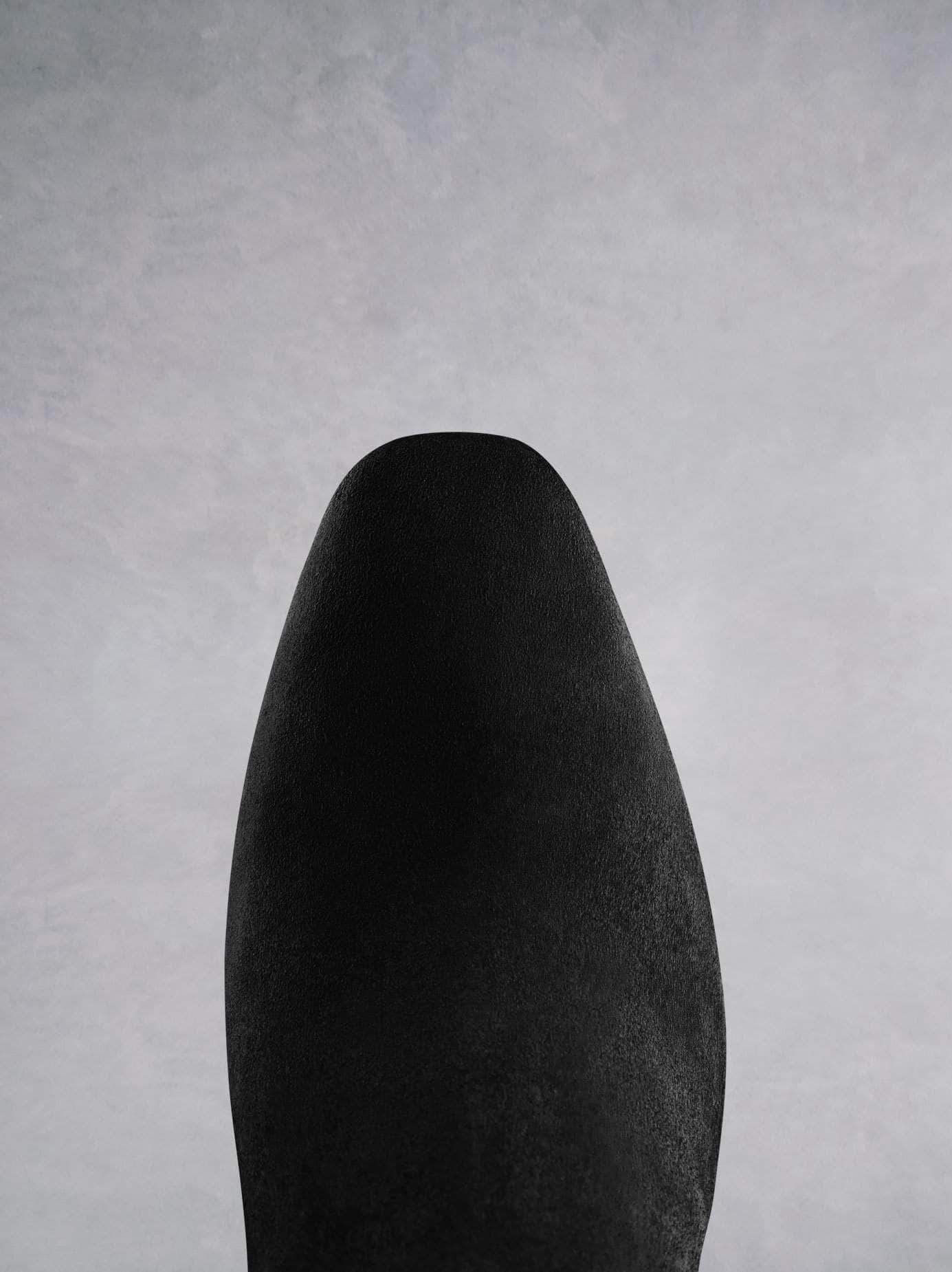 Amery, made from luxurious black suede with a chiselled almond toe shape. 
