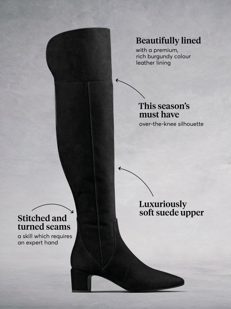Beautiful stitched and turned black seams to accentuate the silhouette. 