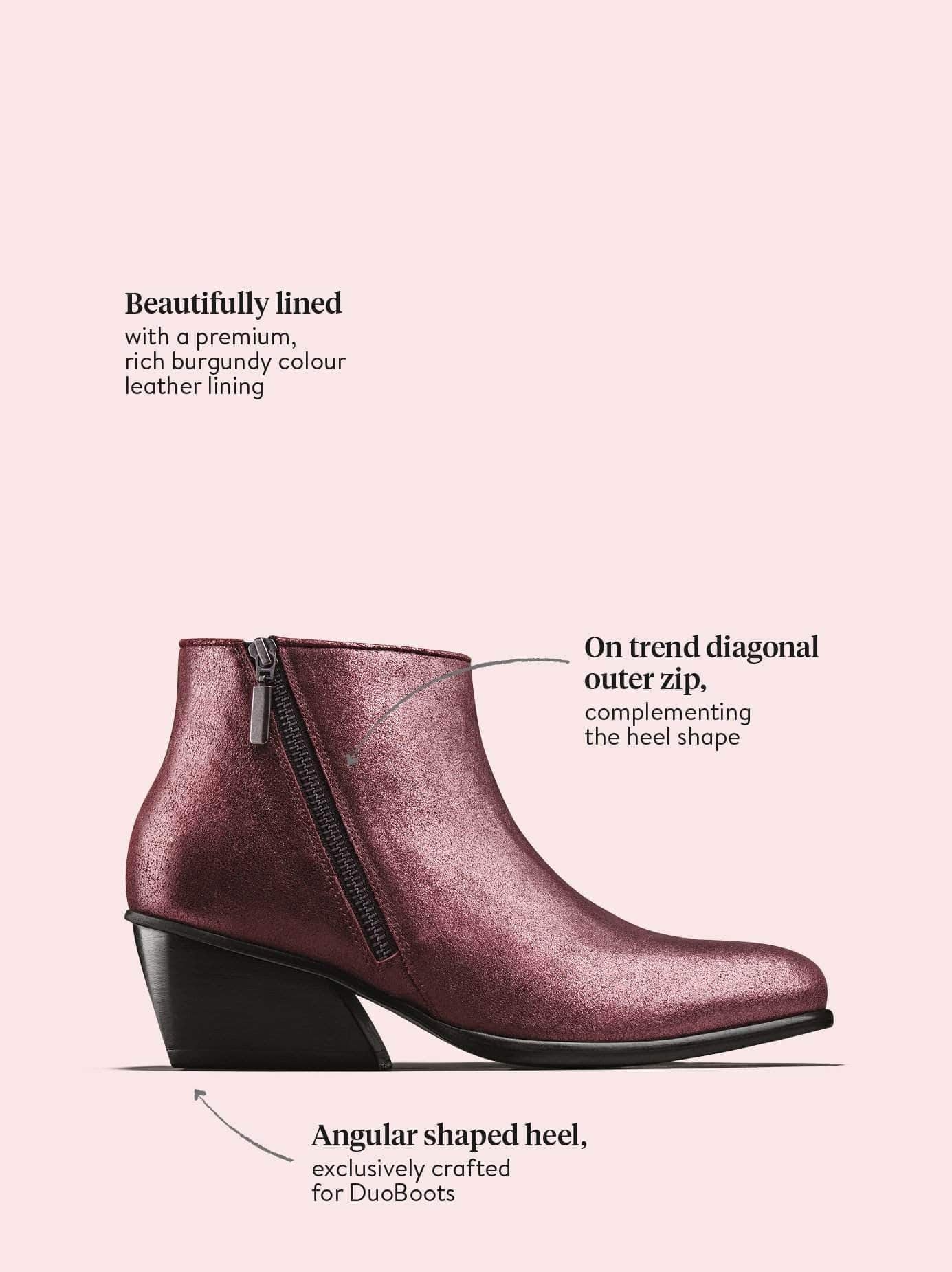 Renata - Plum Metallic Leather