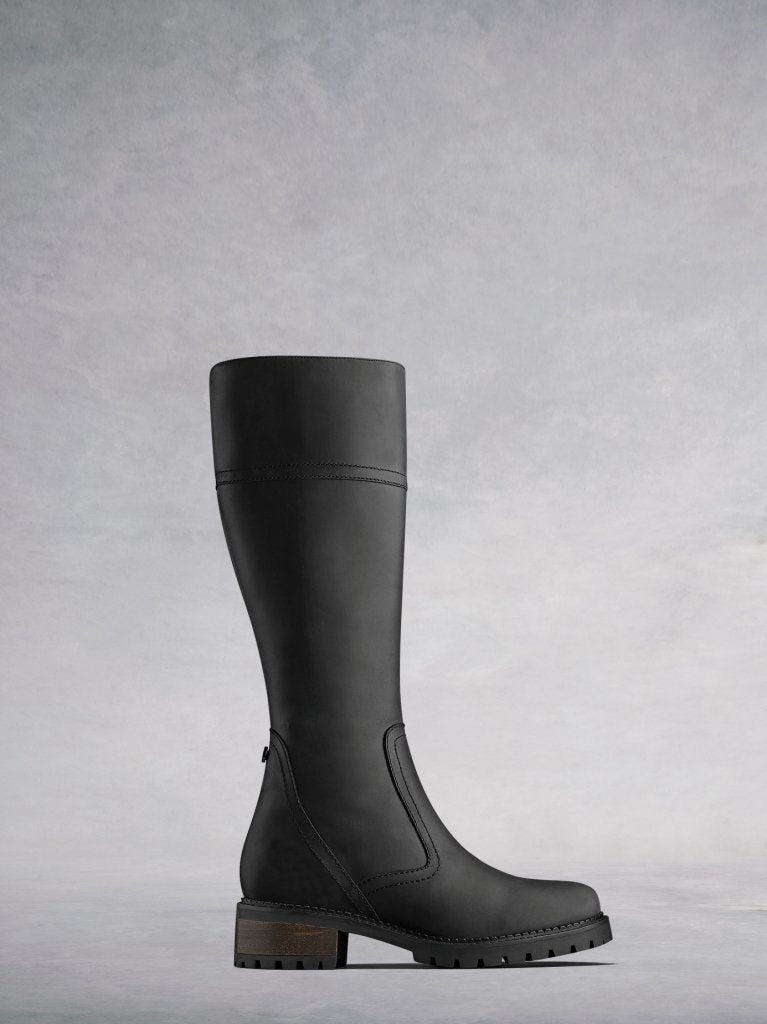 Asham - Black Waxed Nubuck