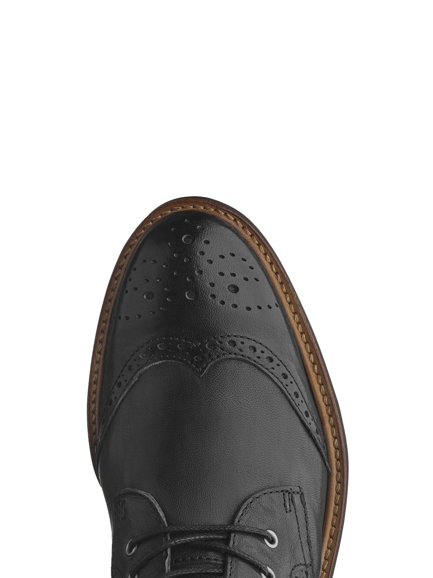The Balla black has beautiful brogue detailing over the round shaped toe. 