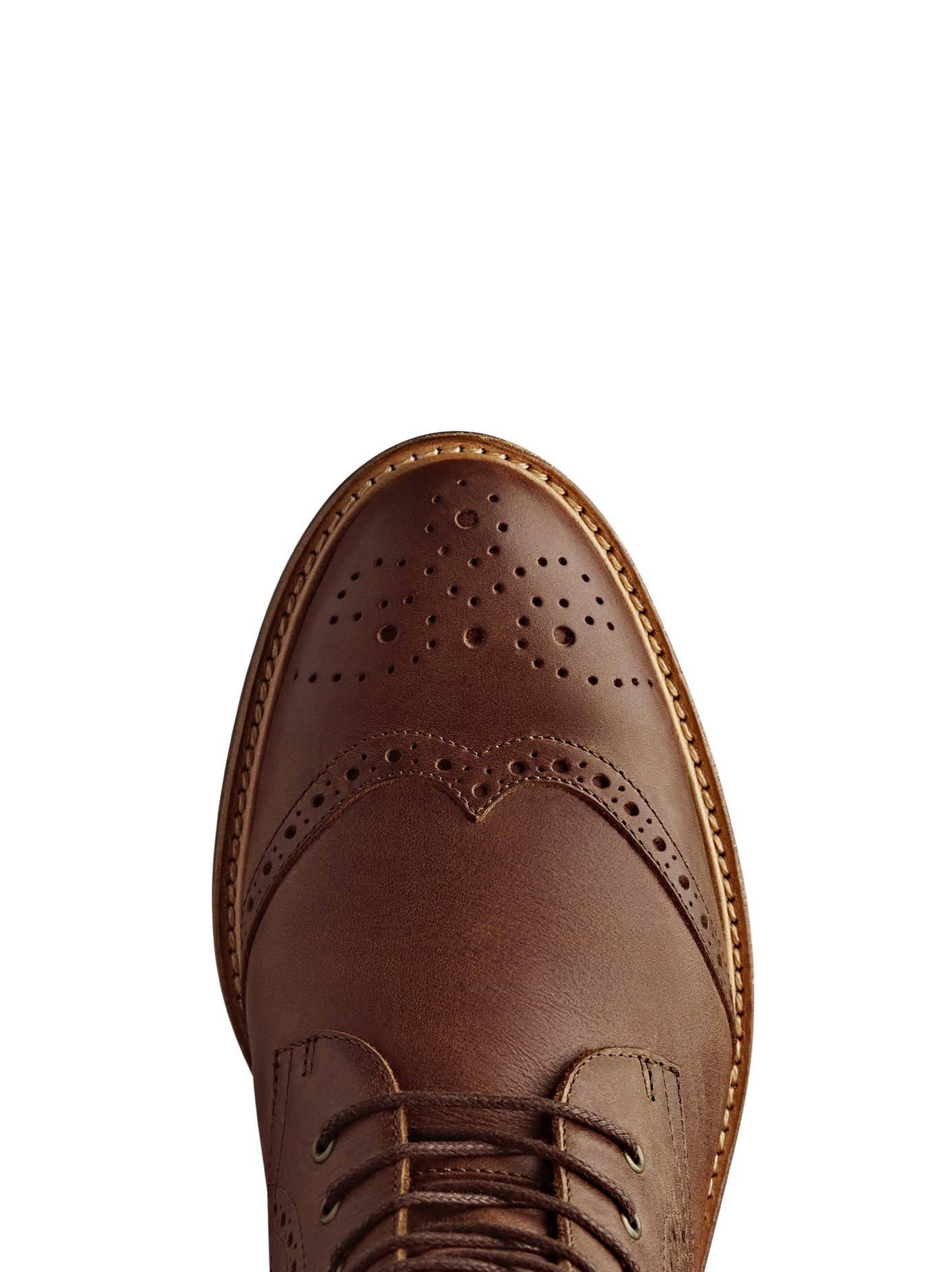 Balla chestnut has beautiful brogue detailing over the round shaped toe. 