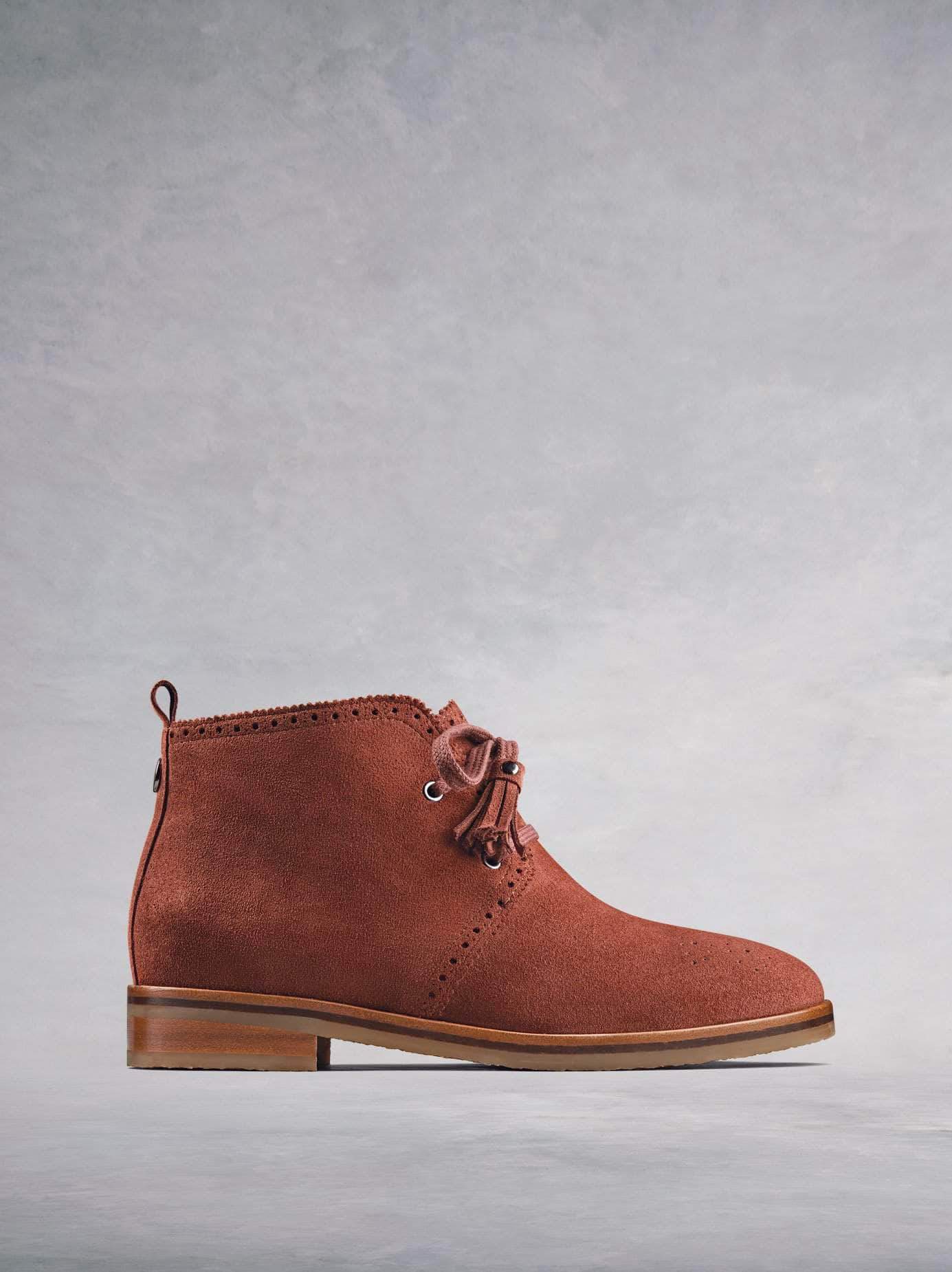 Barton, our tan suede chukka boot with a crepe sole. 