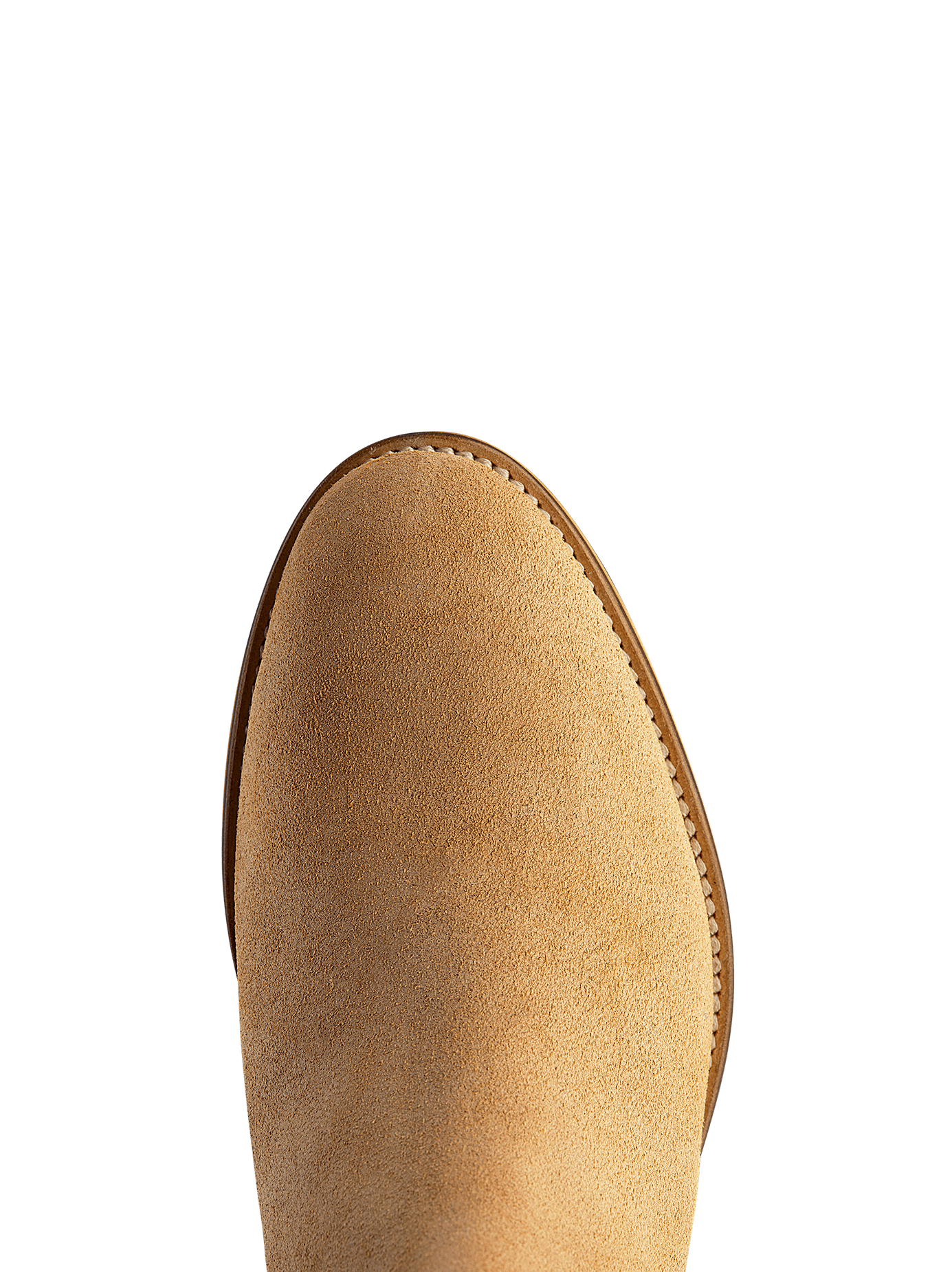 Berkley is classic in soft suede and a rich tan colour with an asymmetric seam. 