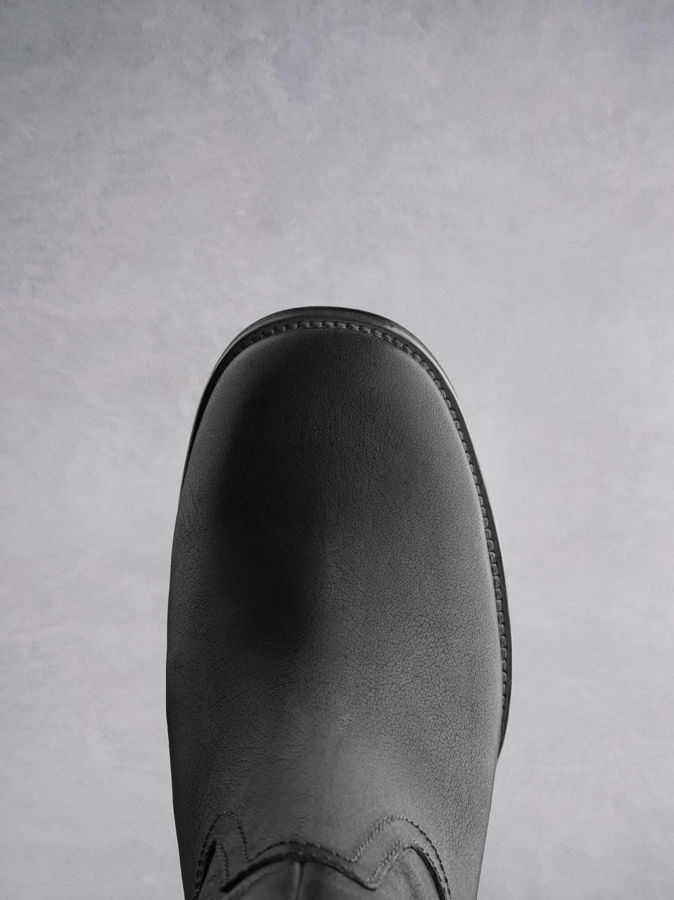Brampton has a comfortable round toe and sturdy sole. 