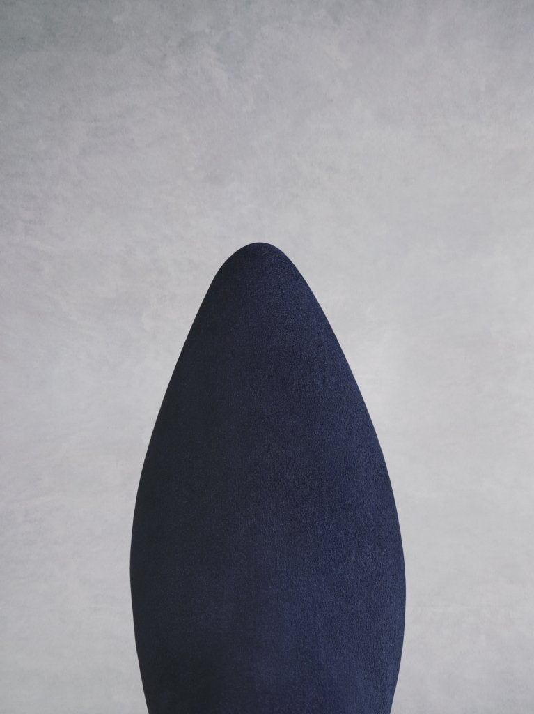 Breedon in navy has a stylish pointed toe and a feminine kitten heel. 