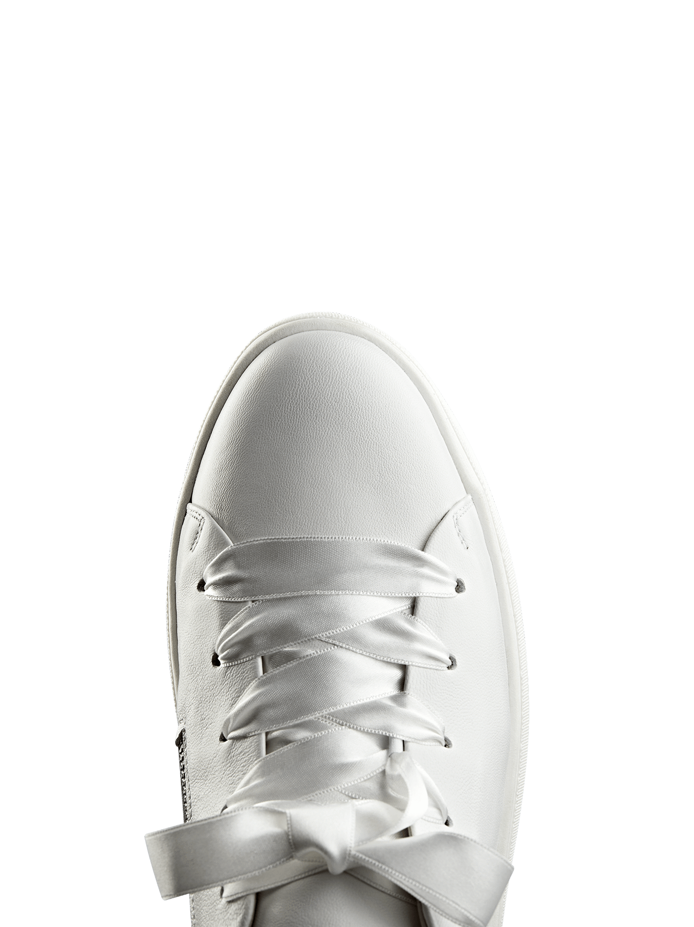 Churston, a flatform trainer with a style choice of either ribbon or cord laces.