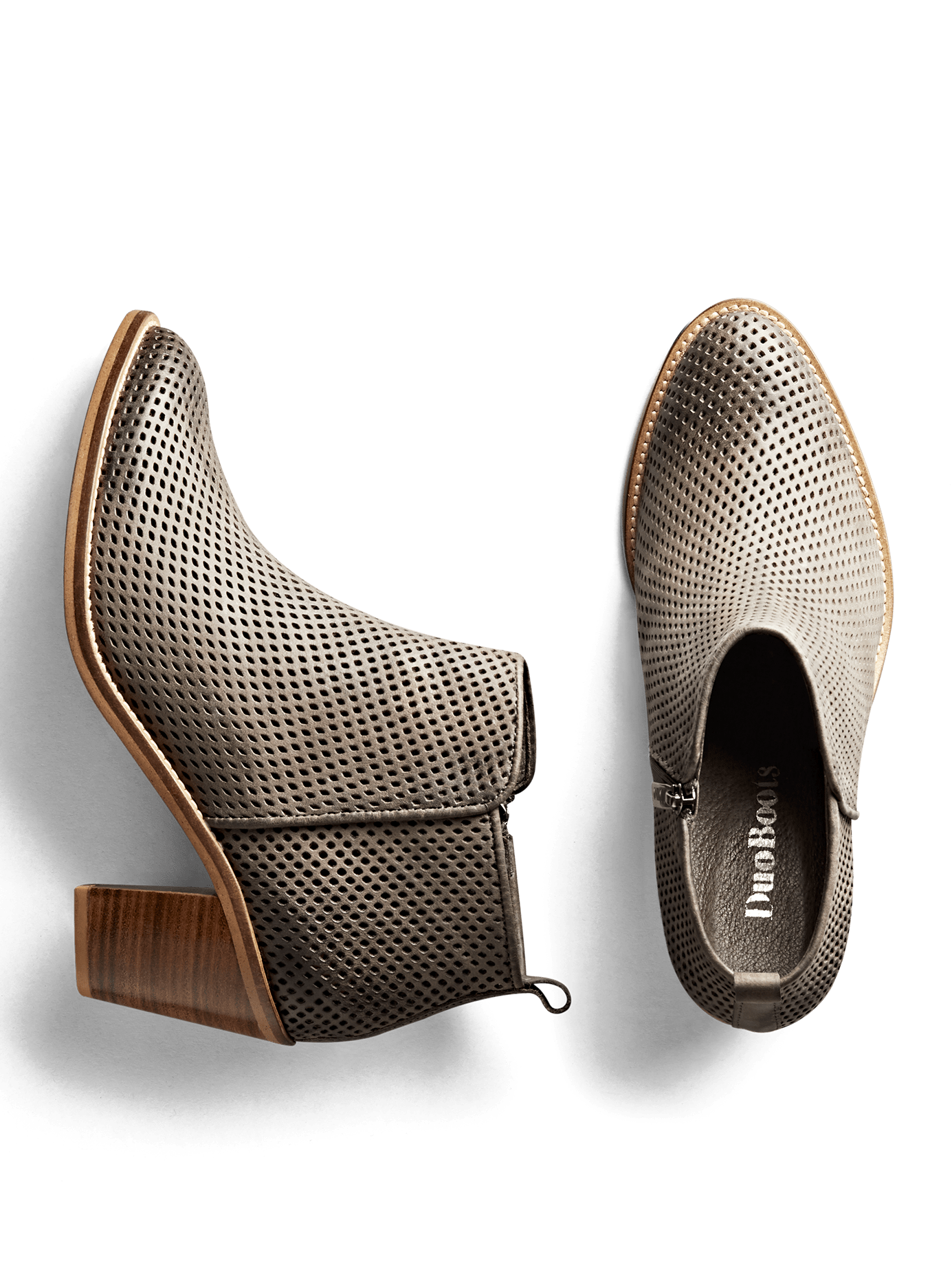 Add style with Corsley's perforation and low-cut topline with piped detailing.