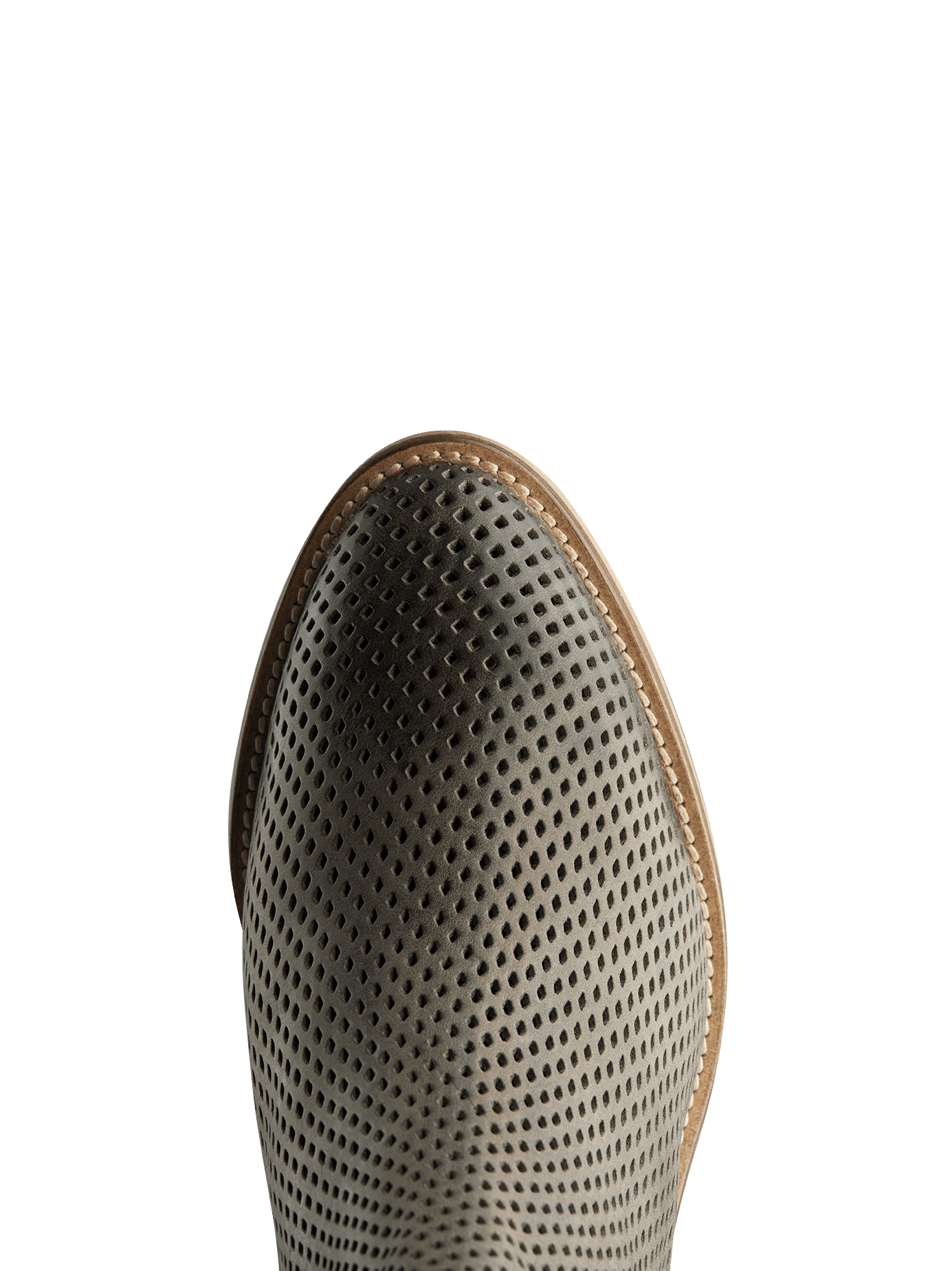 The Corsley ankle boot has a perforation design across the leather nubuck upper.