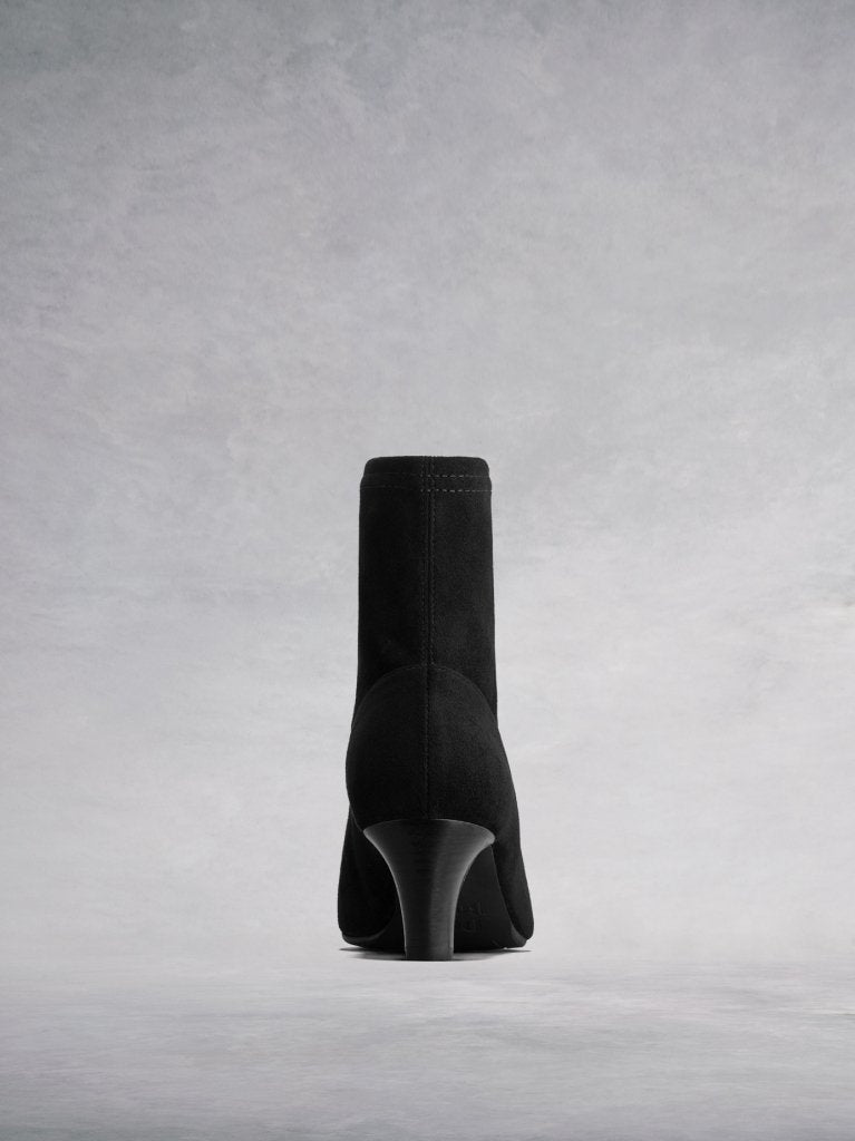 Dalby Black Suede; featuring a comfortable low heel. 