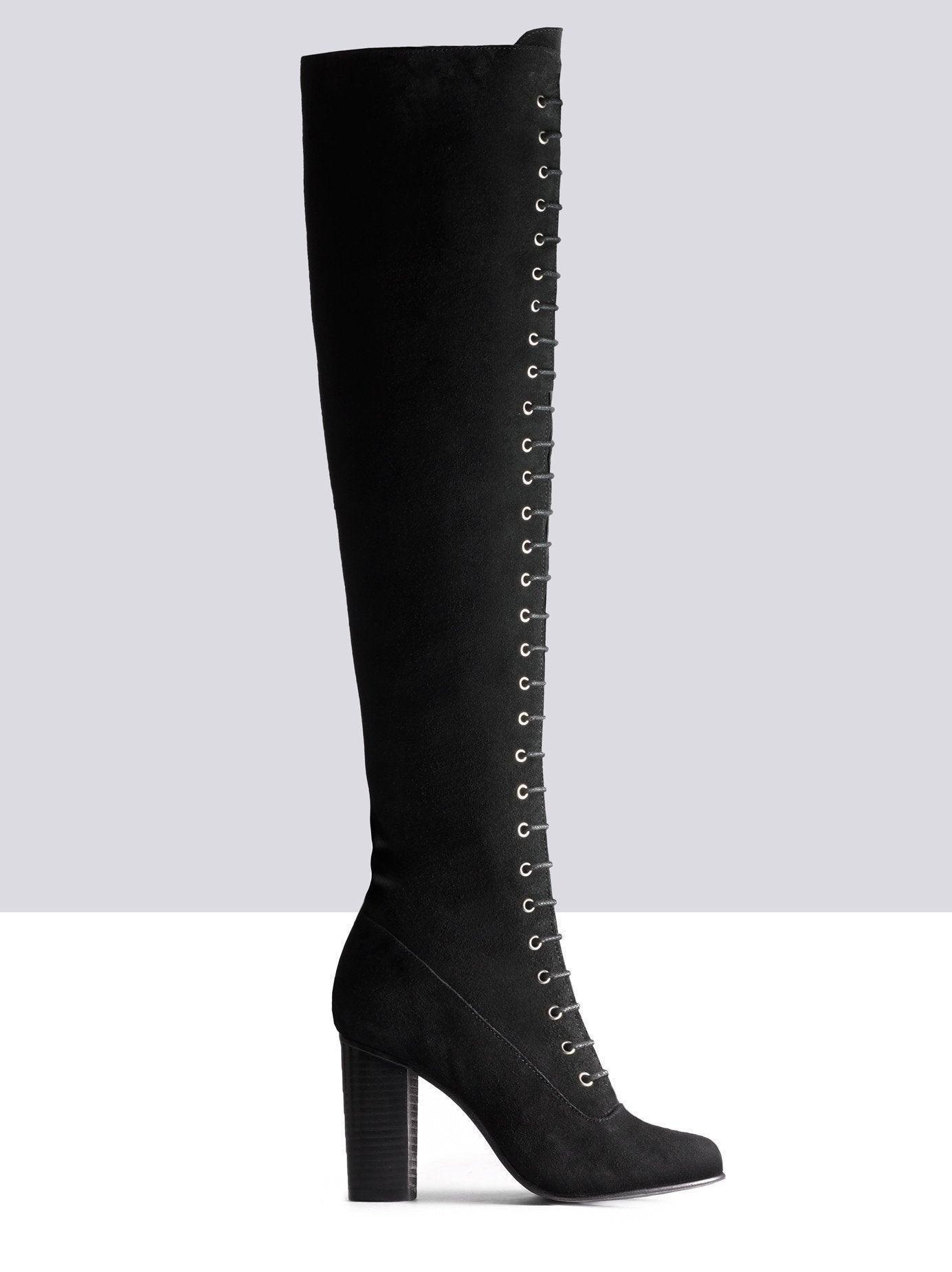 Freia - Black Suede