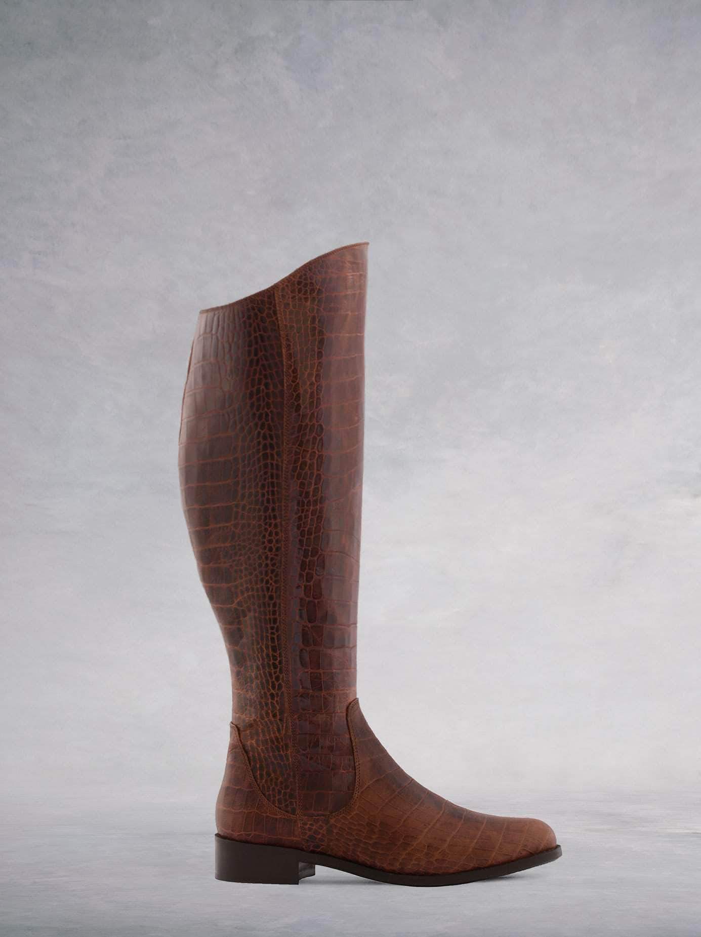 Huntsman - Brown Mock Croc Leather