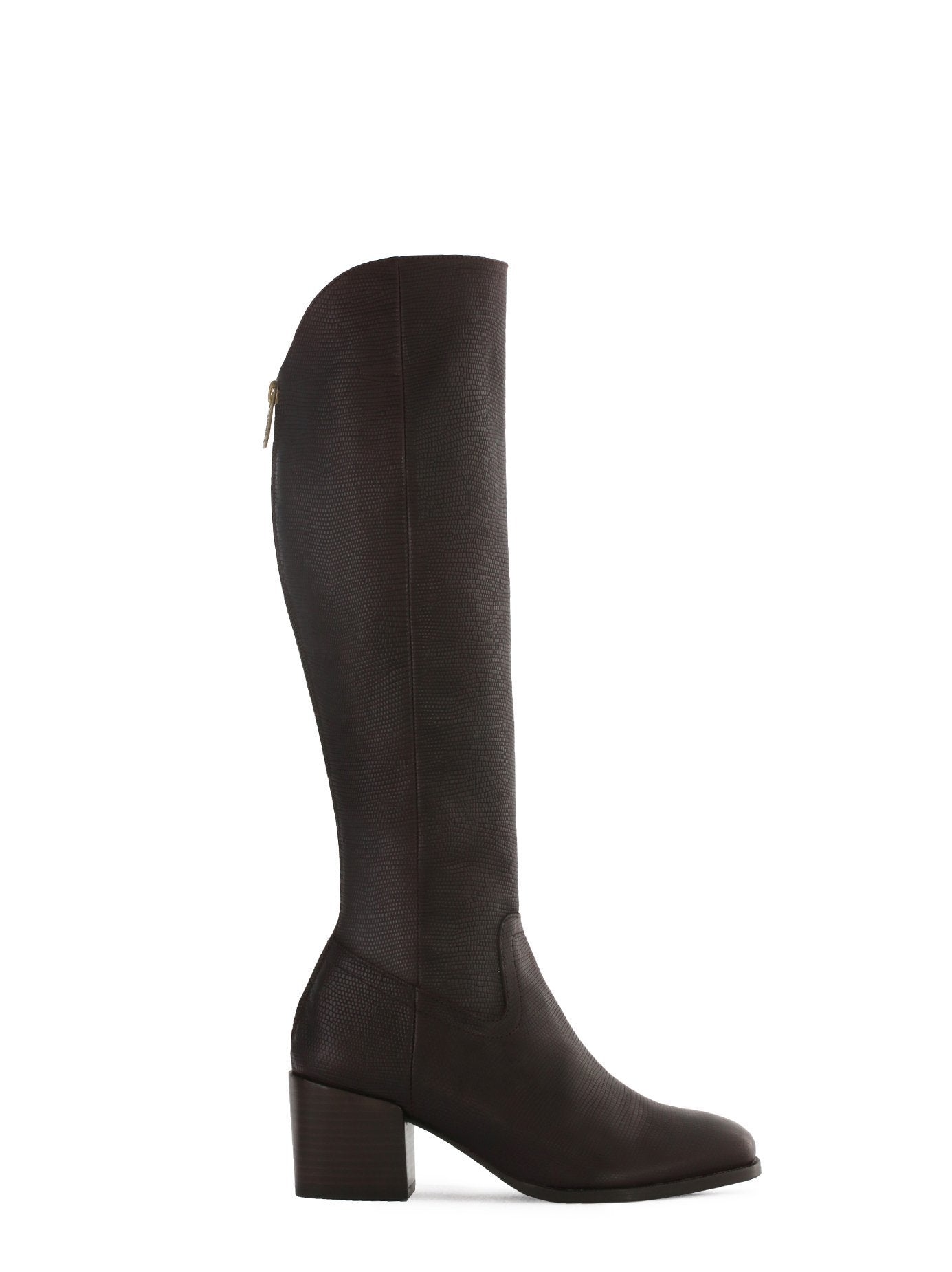 Huxley - Brown Lizard Embossed Leather