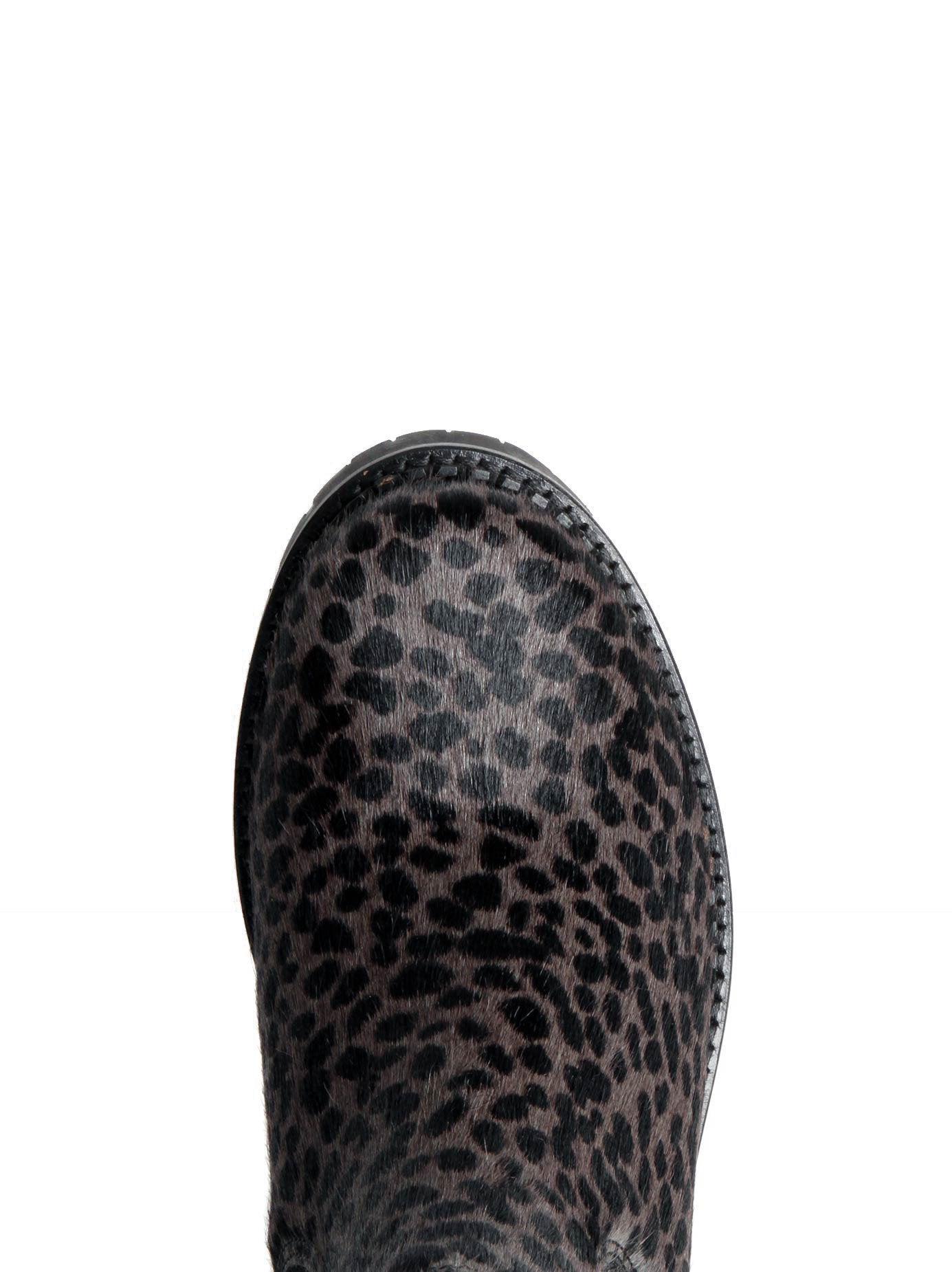 Ianthe - Grey Leopard Hair Leather