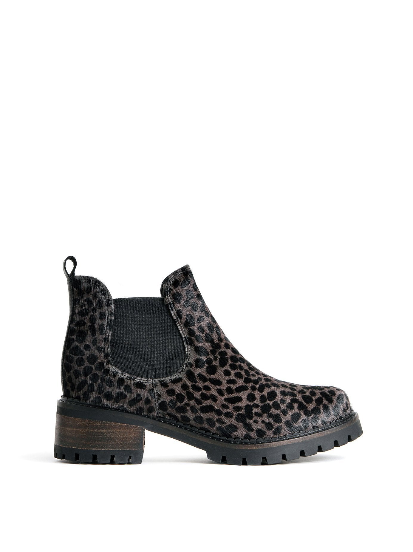 Ianthe - Grey Leopard Hair Leather