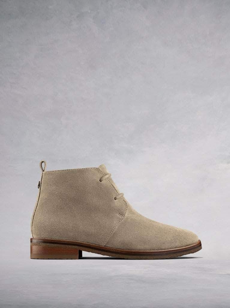 Juliete - an everyday taupe suede lace-up desert boot. 