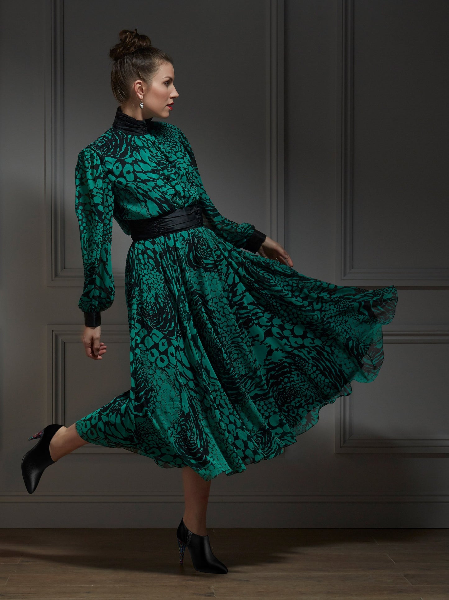 Elevate your party outfit with Kingsmead's eye-catching patterned heel.