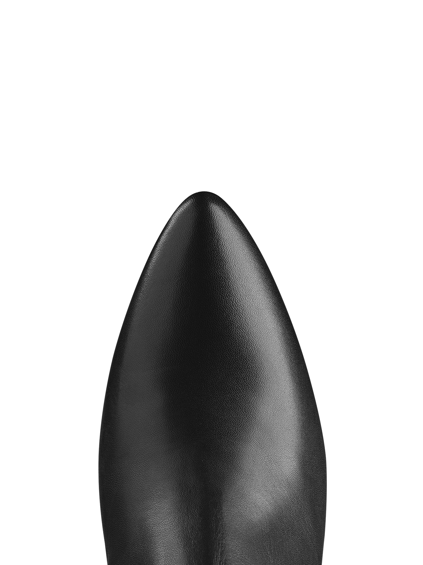 Kingsmead Black Leather has a pointed toe to complement the shaped heel. 
