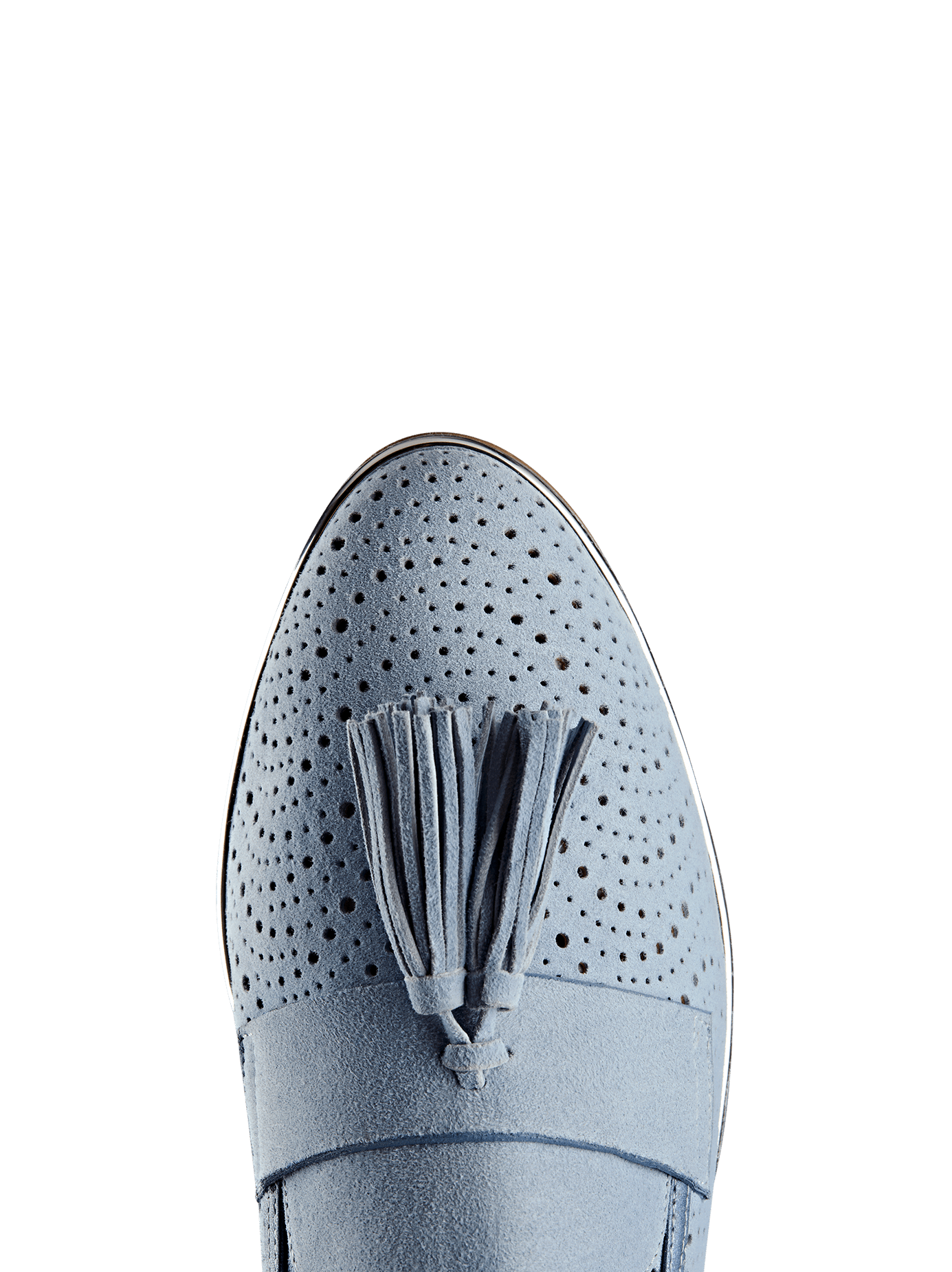 Milford loafer, has an oversized tassel, and a flattering almond toe shape.