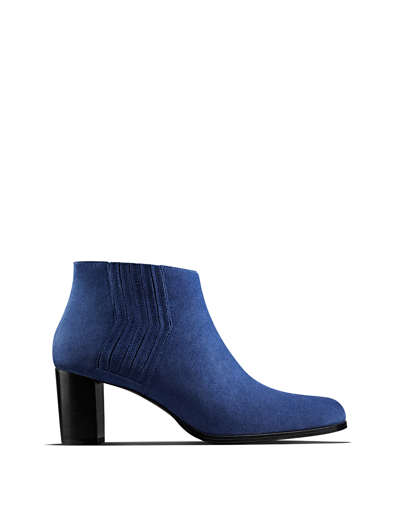 Miller in colbalt blue suede, our statement ankle boot with zig-zag detailing. 