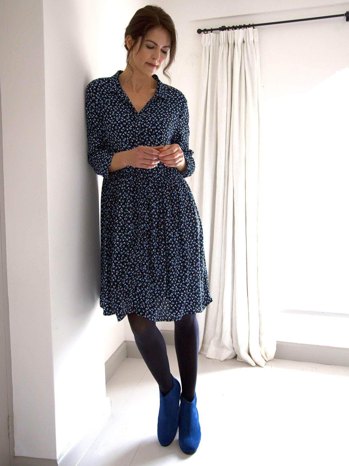 Miller in black suede, our stylish ankle boot with zig-zag detailing. 
