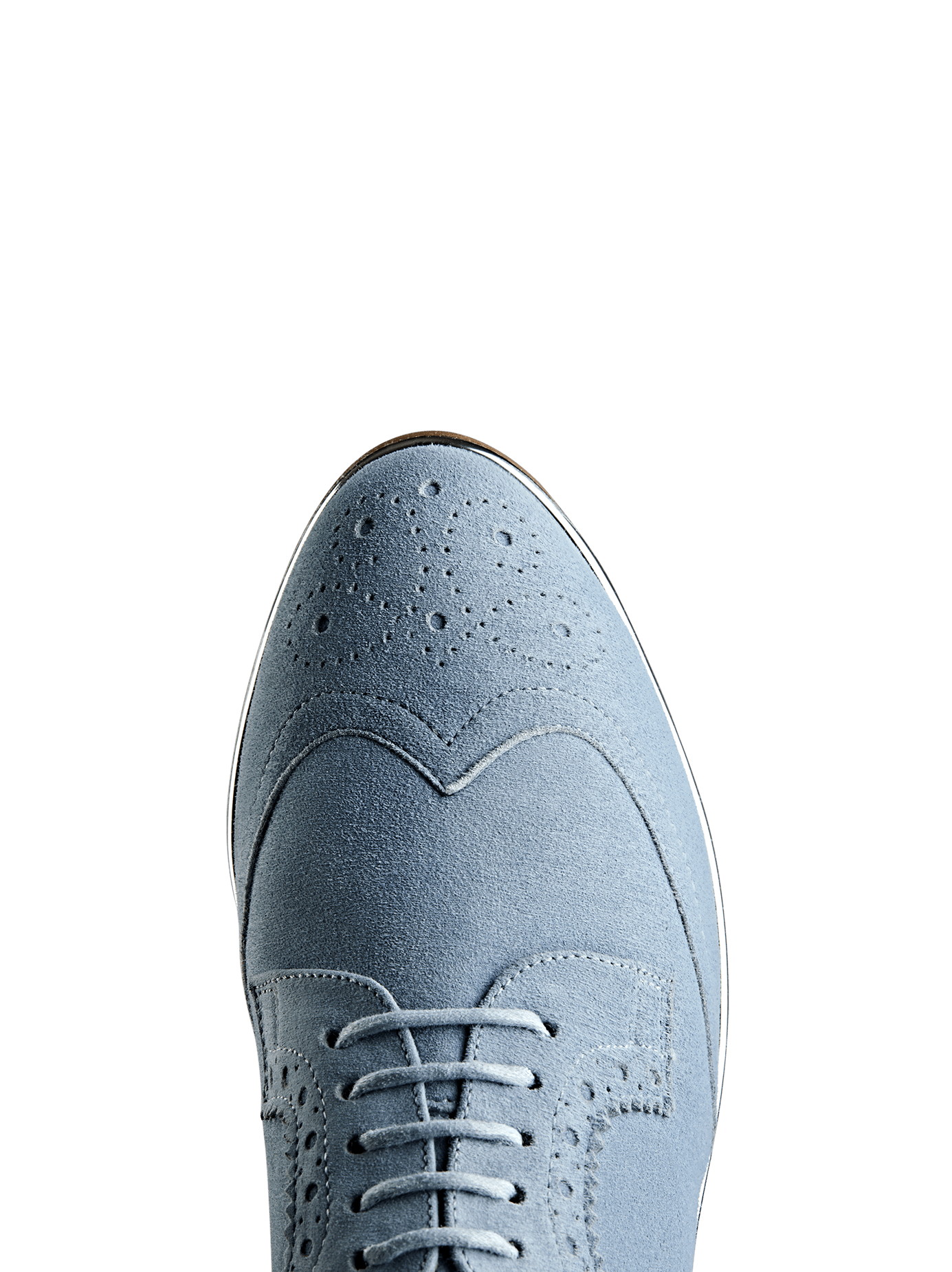 Mullion, a stylish brogue has a flattering almond toe shape and metallic trim.