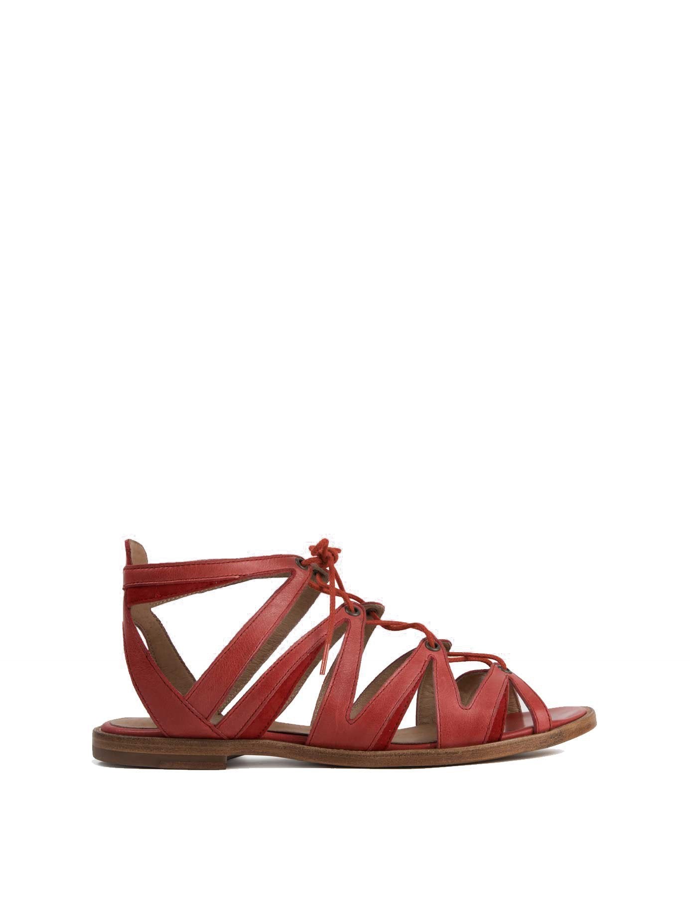 Cobweb - Coral Red Leather