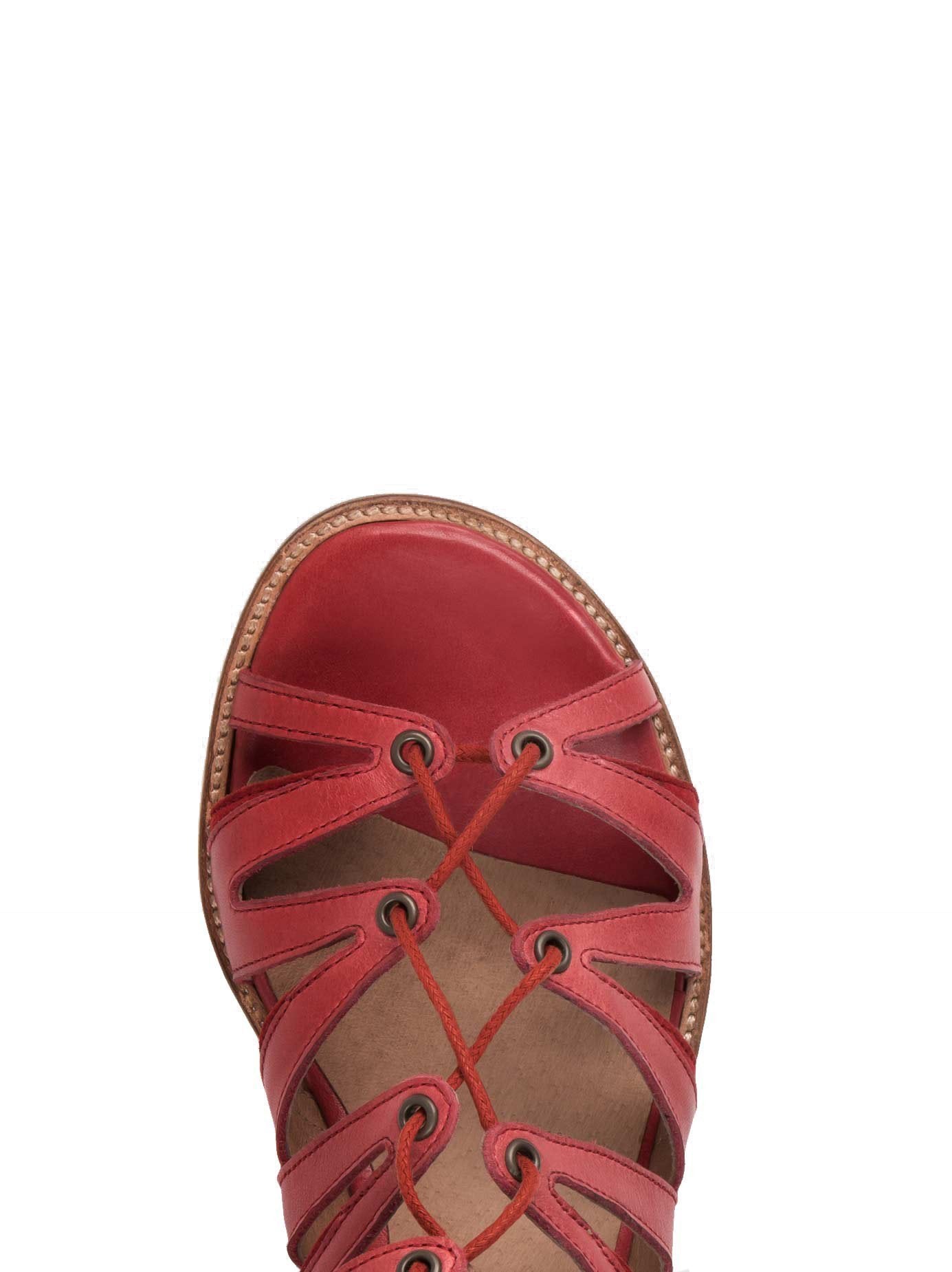 Cobweb - Coral Red Leather