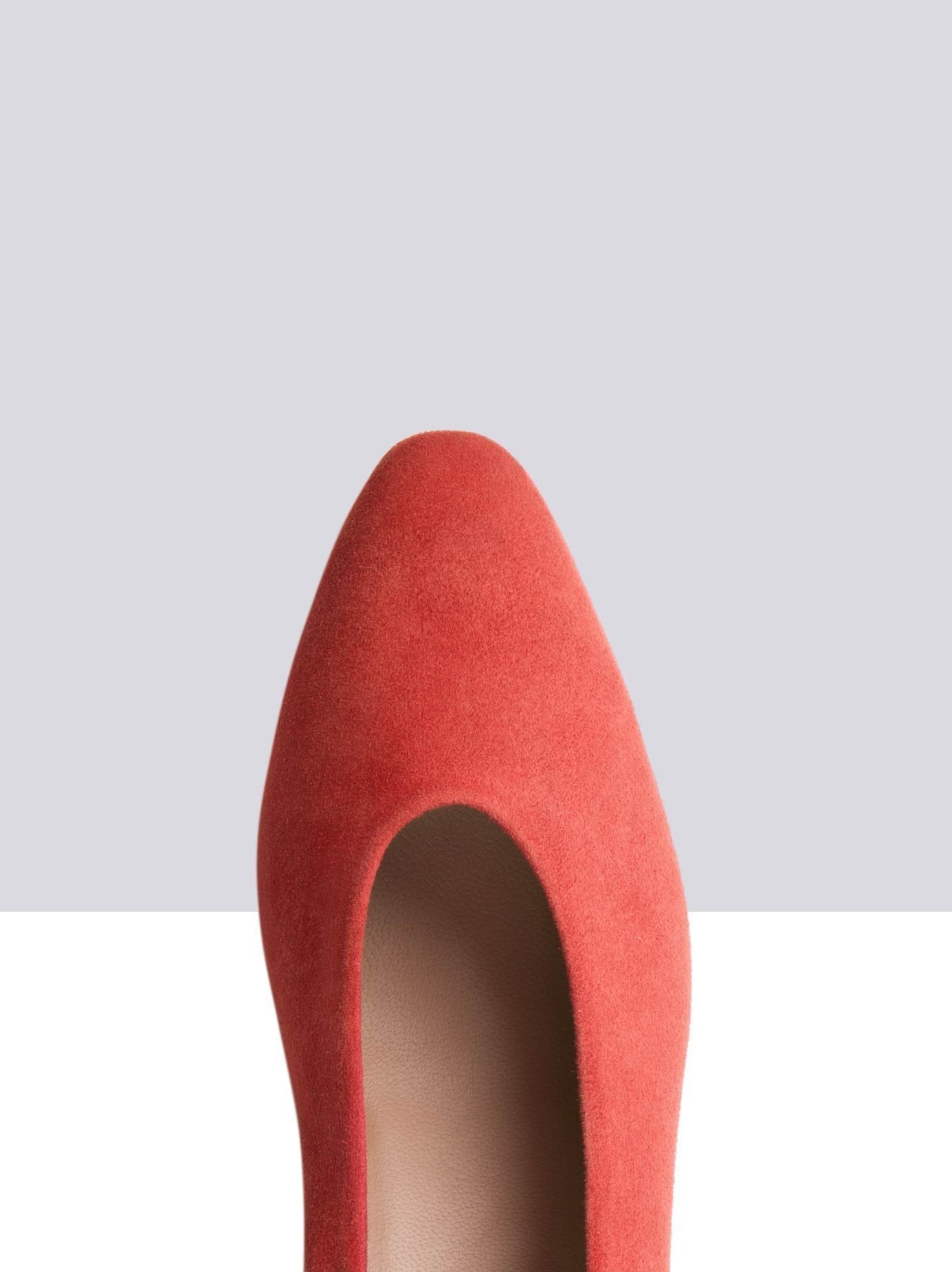 Dove - Coral Red Suede