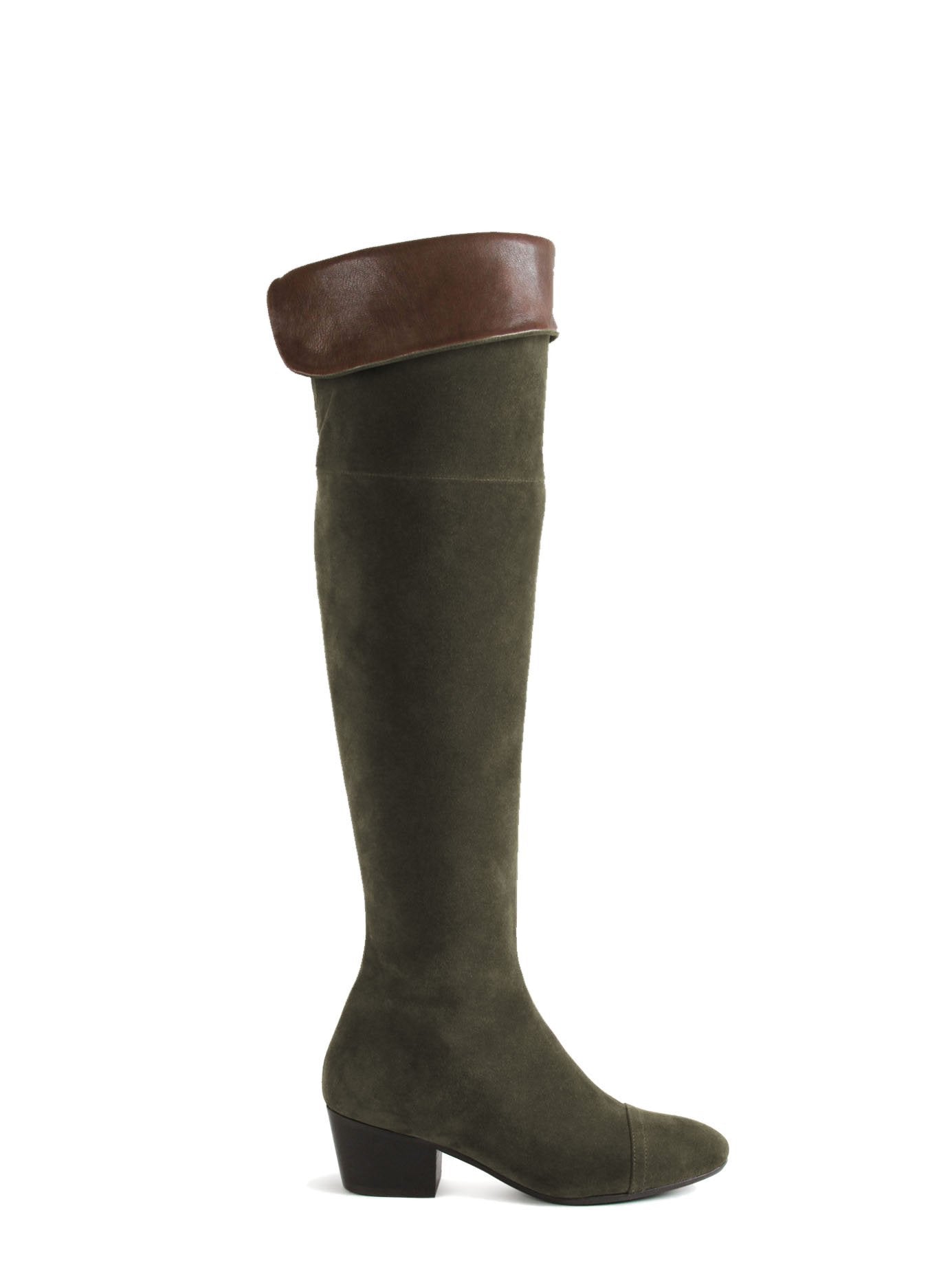 Halston - Khaki Green Suede