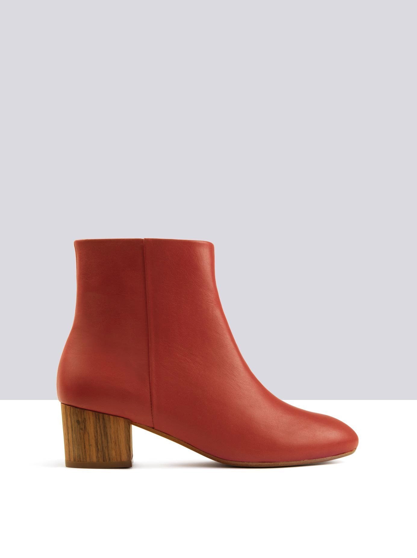 Lawrence - Coral Red Leather