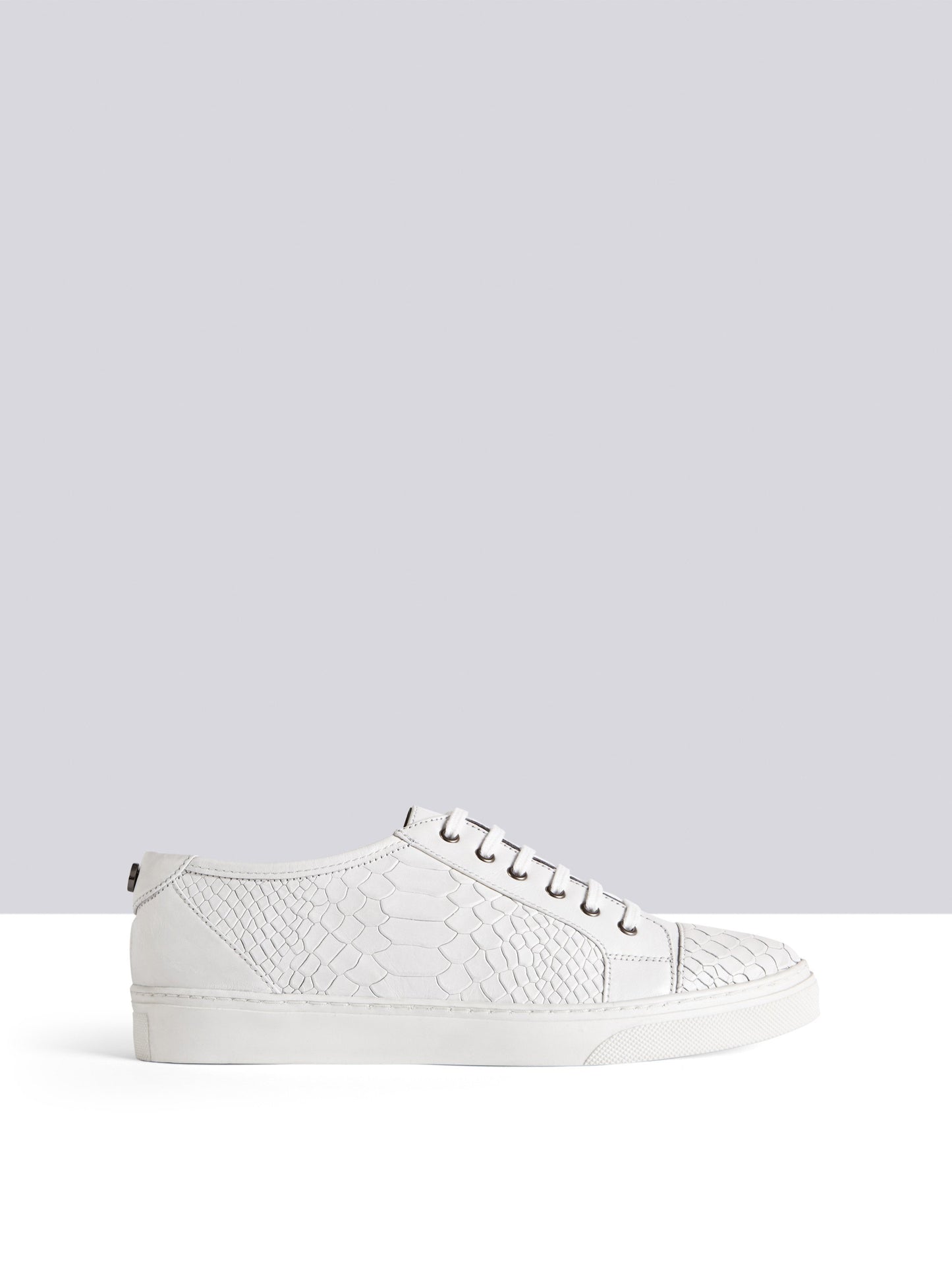 Nimbus - White Snake Embossed Leather