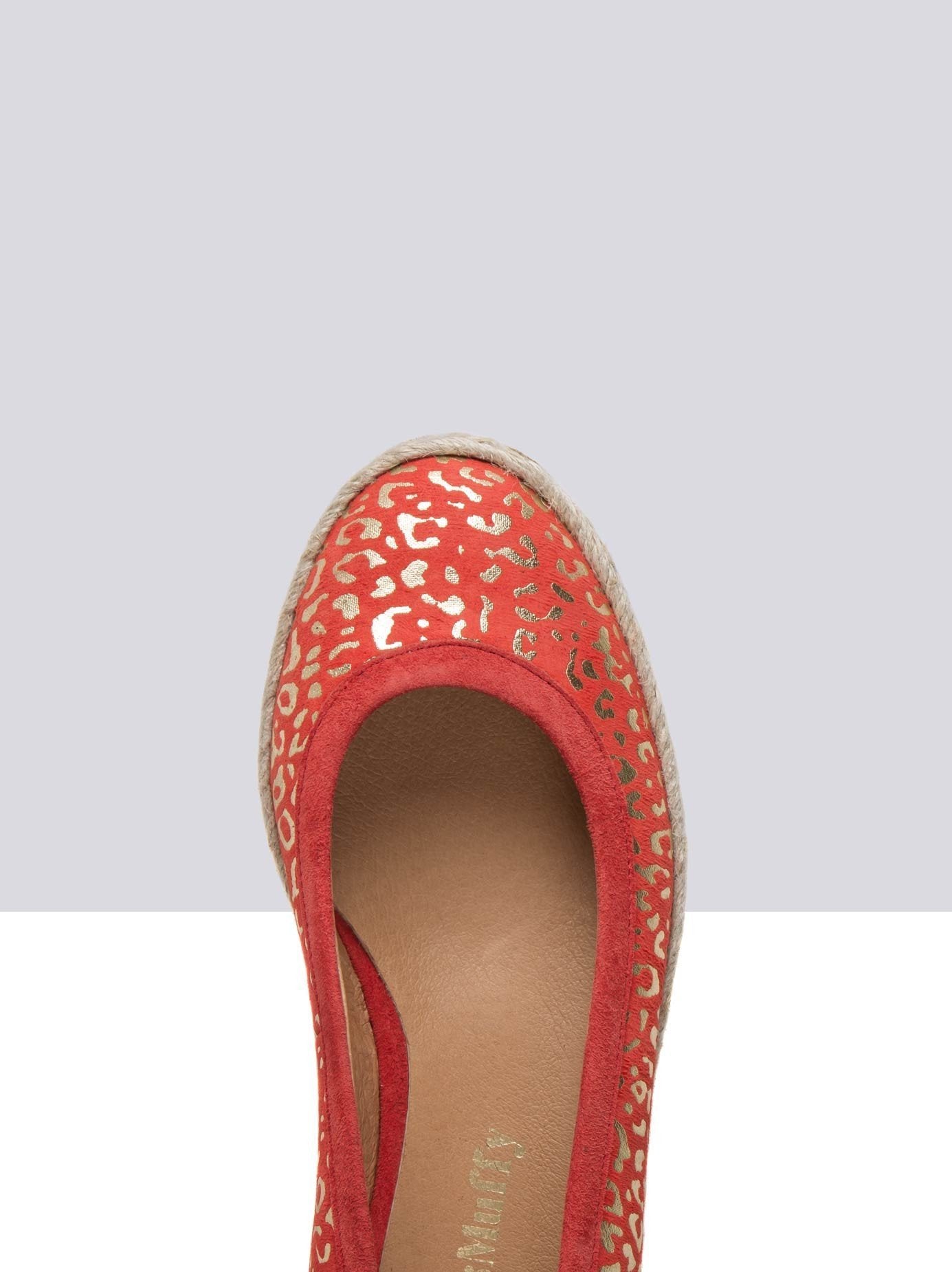 Petunia - Coral Red Leopard Suede