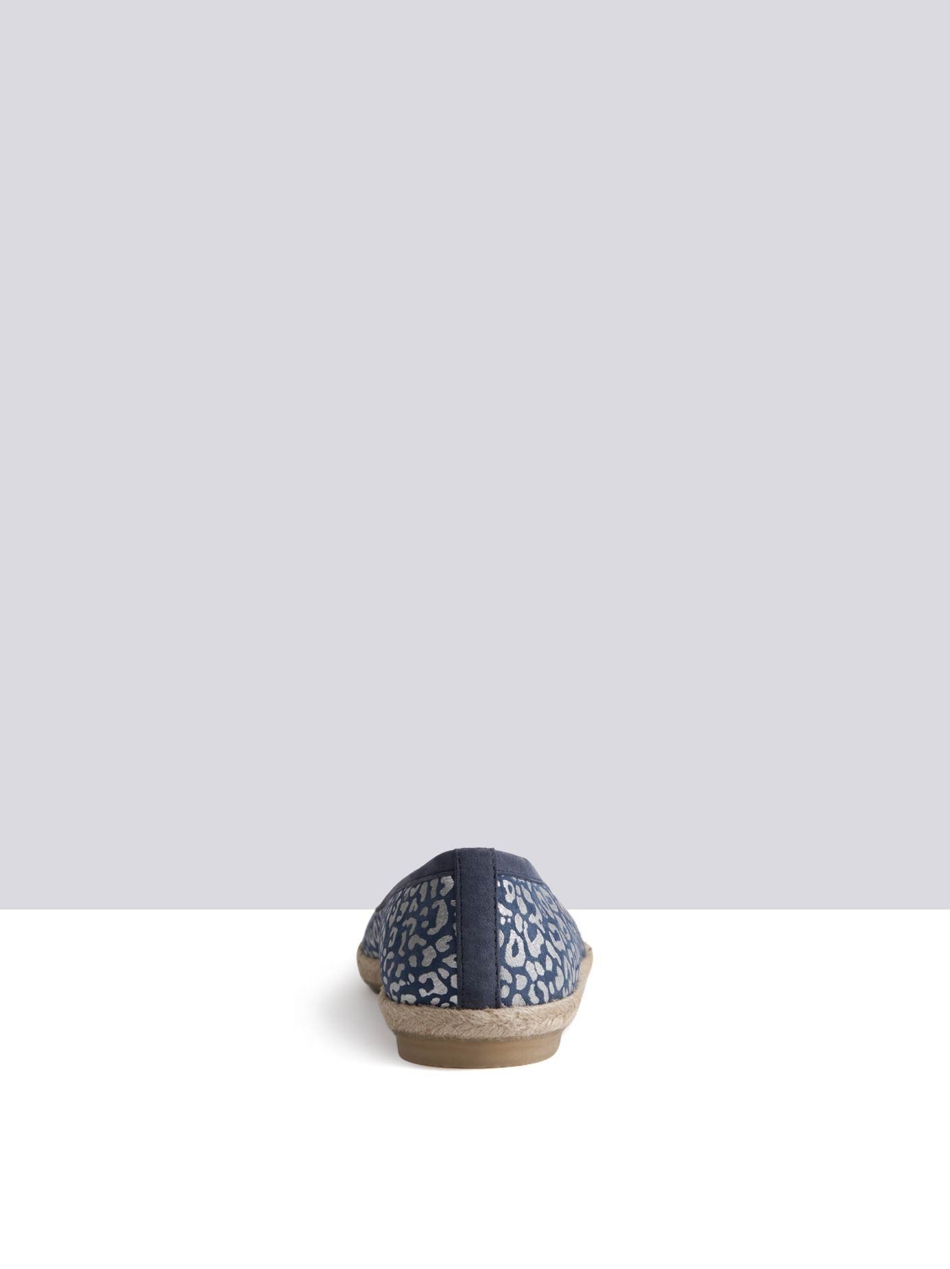 Petunia - Jeans Blue Leopard Suede