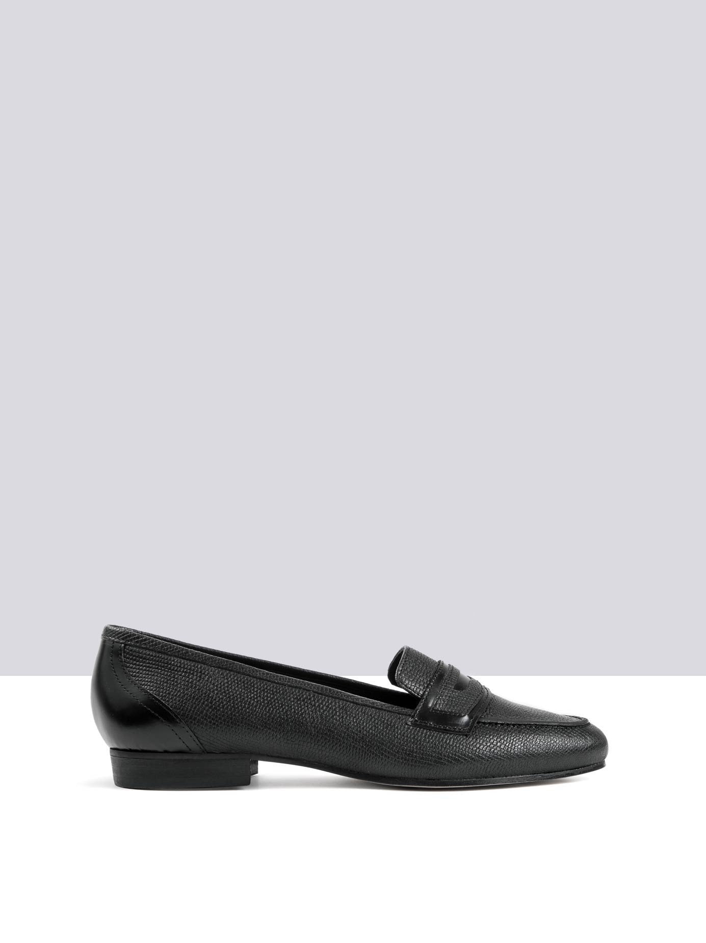 Totto - Black Lizard Embossed Leather