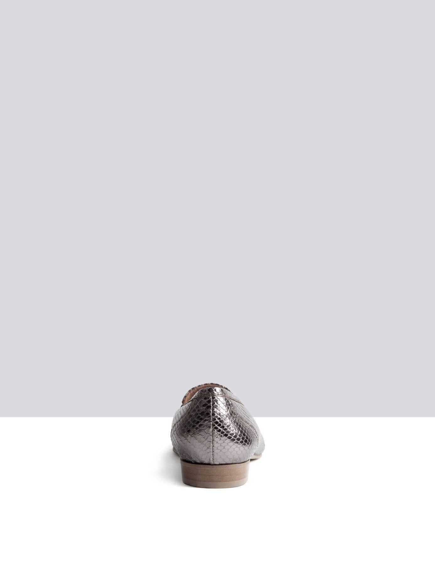 Totto - Pewter Snake Embossed Leather