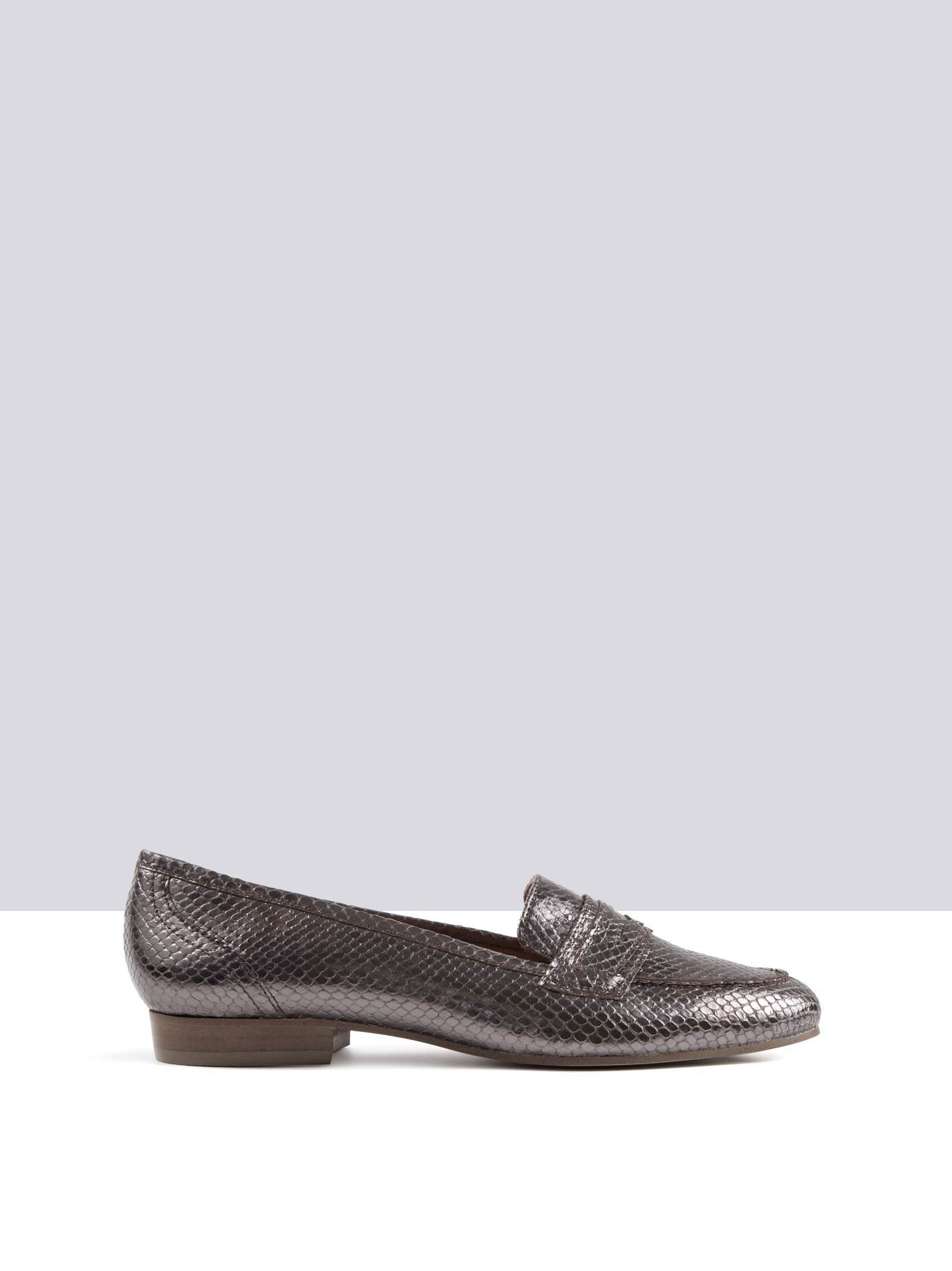 Totto - Pewter Snake Embossed Leather